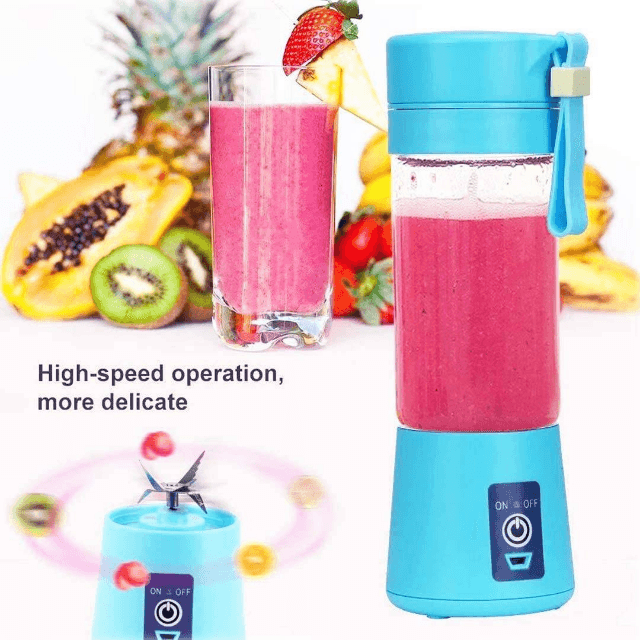Mini USB Rechargeable Juicer, 380ml Mini Personal Blender